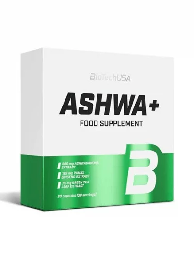 Ashwa Plus by BioTechUSA, contains 30 caps.