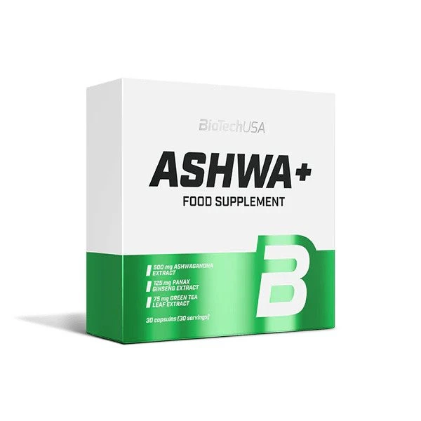 Ashwa Plus by BioTechUSA, contains 30 caps.
