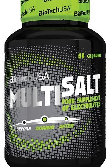 MultiSalt electrolyte supplement BioTechUSA 60 capsules hydration and cramp support