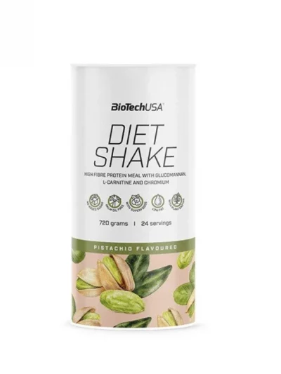 BioTechUSA Diet Shake Pistachio 720 g high-fibre meal replacement with glucomannan