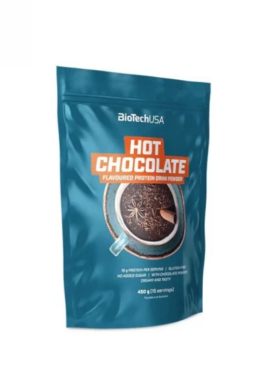 Hot Chocolate Protein Drink Powder, contains 450gr. powder, by BioTechUSA