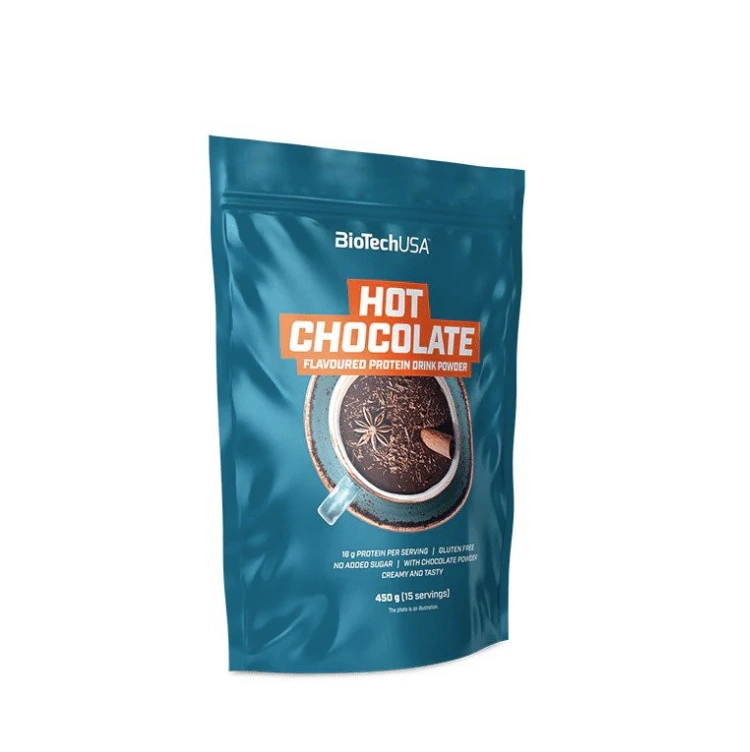 Hot Chocolate Protein Drink Powder, contains 450gr. powder, by BioTechUSA