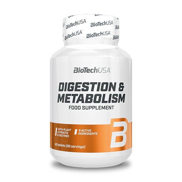 BioTechUSA Digestion & Metabolism 60 tablets with enzymes, ginger and metabolic-supporting minerals