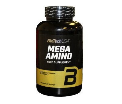 Mega Amino supplement BioTechUSA 100 tablets essential amino acid complex