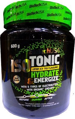 BioTechUSA IsoTonic 600 g isotonic hydration drink for electrolytes and energy