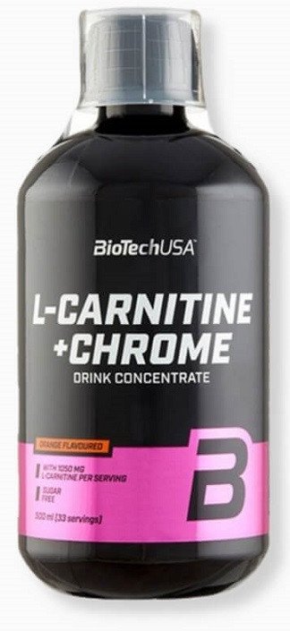 BioTechUSA L-Carnitine Chrome liquid 500 ml orange flavour with chromium