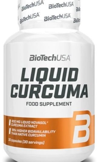 Liquid Curcuma supplement BioTechUSA 30 capsules high-bioavailability curcumin