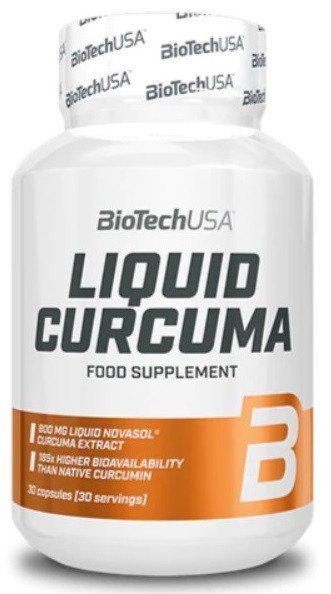 Liquid Curcuma supplement BioTechUSA 30 capsules high-bioavailability curcumin