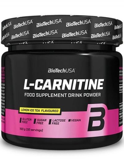 BioTechUSA L-Carnitine drink powder lemon ice tea flavour 150 g supplement