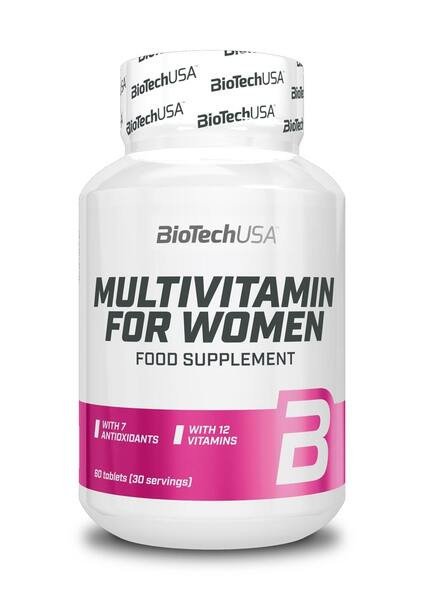 Multivitamin for Active Women BioTechUSA 60 tablets energy and immunity support