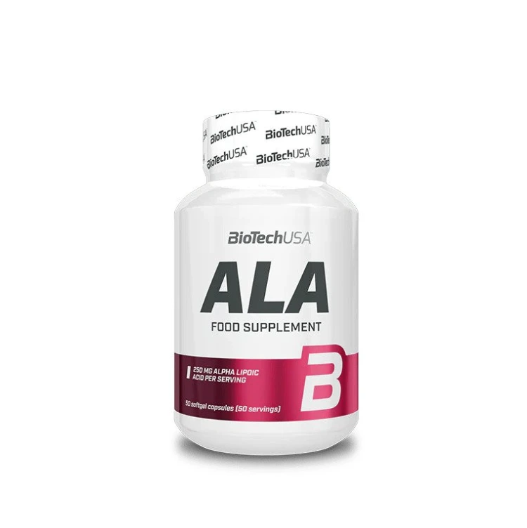 ALA Alpha Lipoic Acid by BioTechUSA, contains 250mg x 50 capsules.